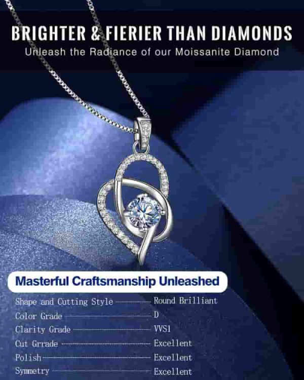 Best Anniversary Jewelry Gift: 1 Carat Moissanite Necklace - Image 2