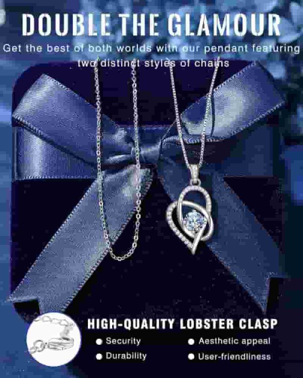 Best Anniversary Jewelry Gift: 1 Carat Moissanite Necklace - Image 3