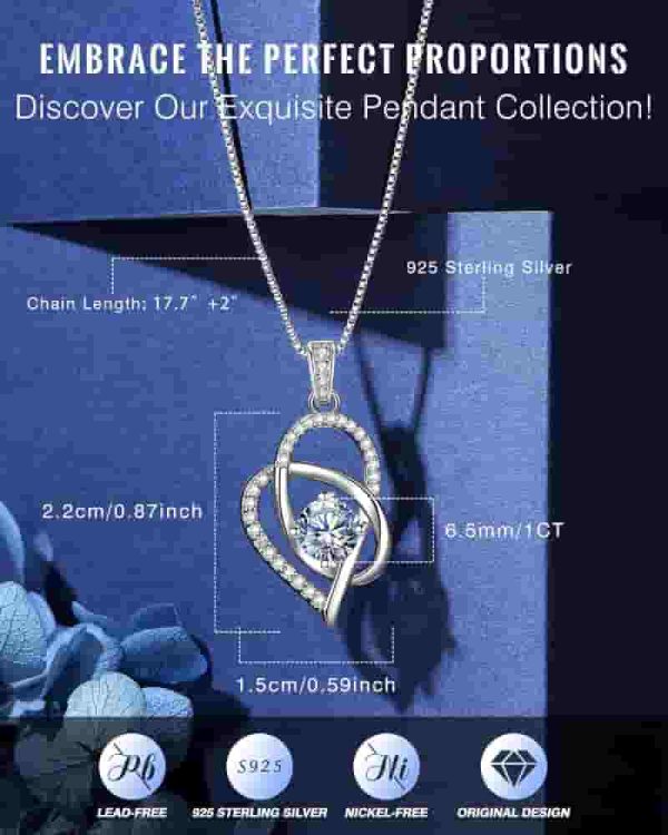Best Anniversary Jewelry Gift: 1 Carat Moissanite Necklace - Image 5