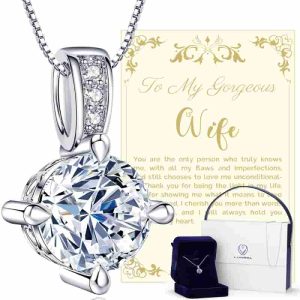 Best Anniversary Necklace: 2ct Moissanite For Wife