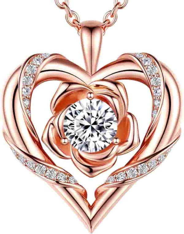 Elegant Moissanite Heart Necklace - Ideal Anniversary Gift