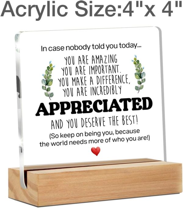 Best Inspirational Desk Sign - Thank You Gift For Women Men Friends - Image 3