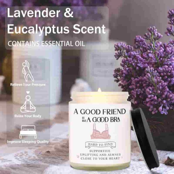Best Friend Gifts For Women - Soy Wax Lavender Candle, Bff Gift - Image 3