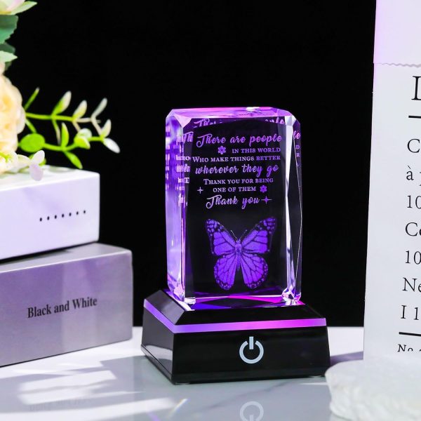 Movdyka 3d Crystal Thank You Gift With Led Base - Inspire & Appreciate - Image 4