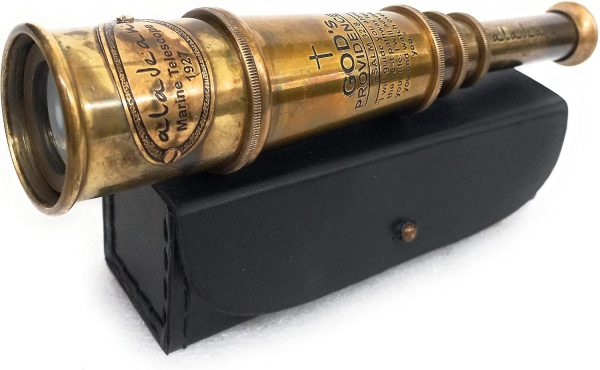 Best Vintage Brass Spyglass Telescope Gift, 16" With Engraving