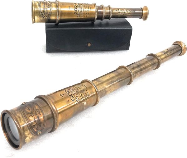 Best Vintage Brass Spyglass Telescope Gift, 16" With Engraving - Image 4