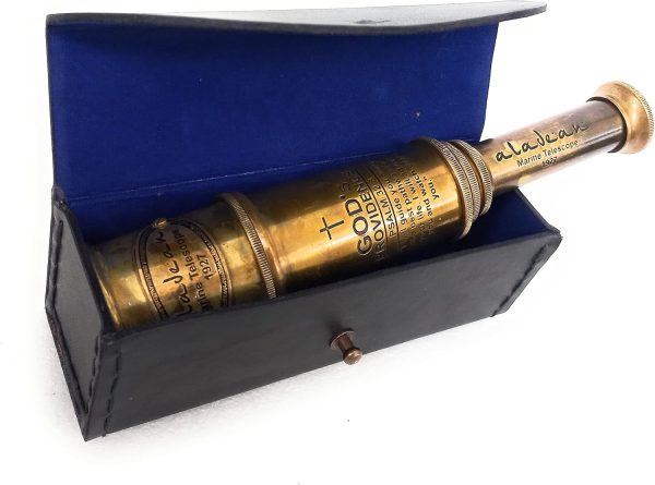 Best Vintage Brass Spyglass Telescope Gift, 16" With Engraving - Image 5