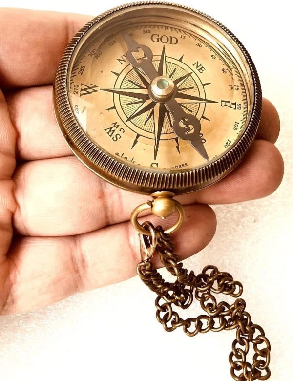 Engraved Brass Compass Gift For Grandson - Unique Memory Present - Image 5