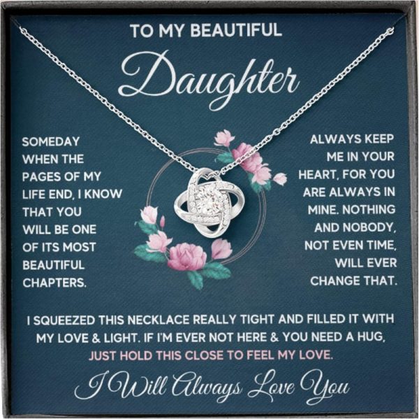 Beautiful Daughter Necklace Gift From Mom - Birthday, Graduation, Christmas