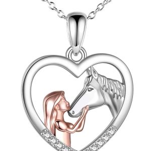 Elegant Sterling Silver Horse Necklace For Women