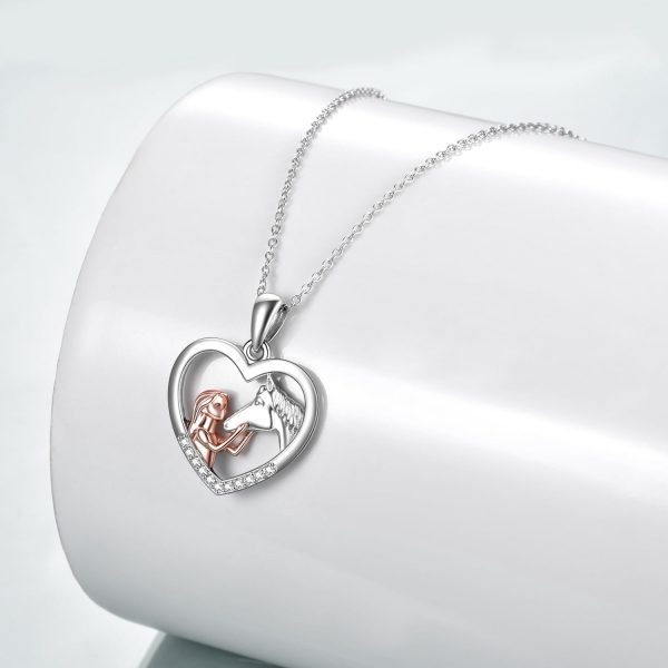 Elegant Sterling Silver Horse Necklace For Women - Image 2