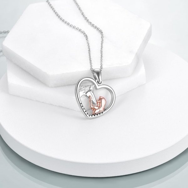 Elegant Sterling Silver Horse Necklace For Women - Image 3