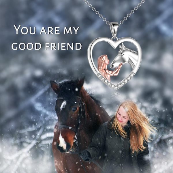 Elegant Sterling Silver Horse Necklace For Women - Image 4