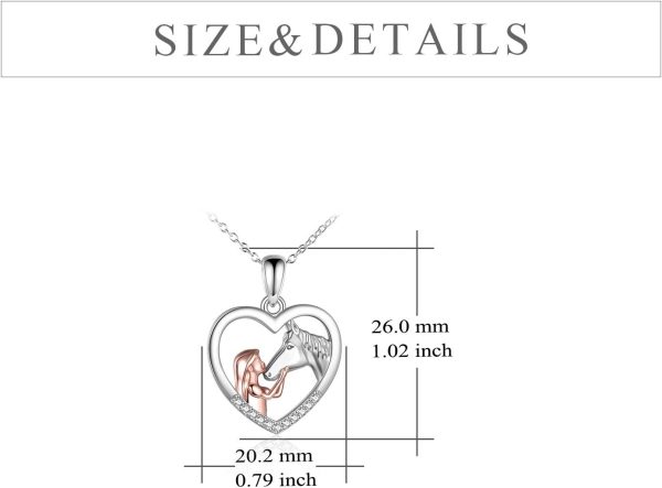 Elegant Sterling Silver Horse Necklace For Women - Image 5