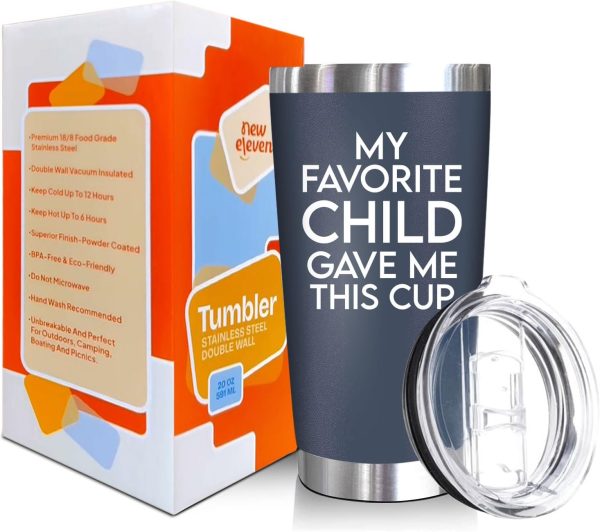 Best Fathers Day Gift - Funny 20 Oz Tumbler For Dad From Kids - Image 3