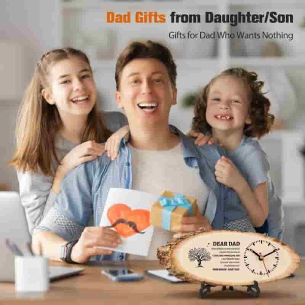 Best Wooden Clock Gifts For Dad From Daughter & Son - Image 3
