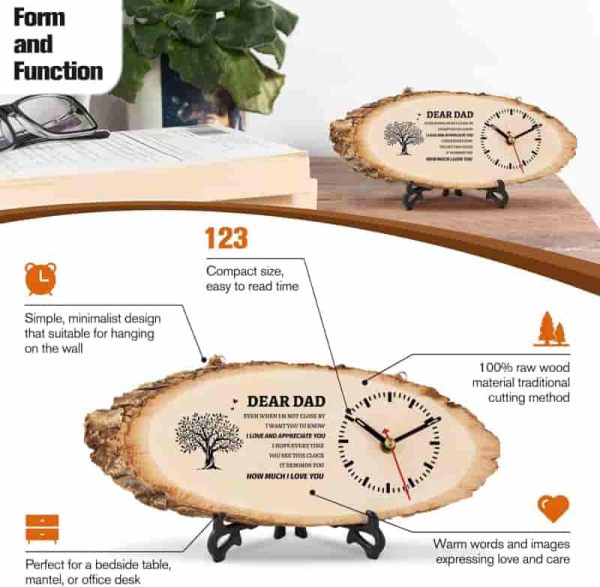 Best Wooden Clock Gifts For Dad From Daughter & Son - Image 4