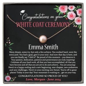 Best Personalized White Coat Ceremony Necklace For Women