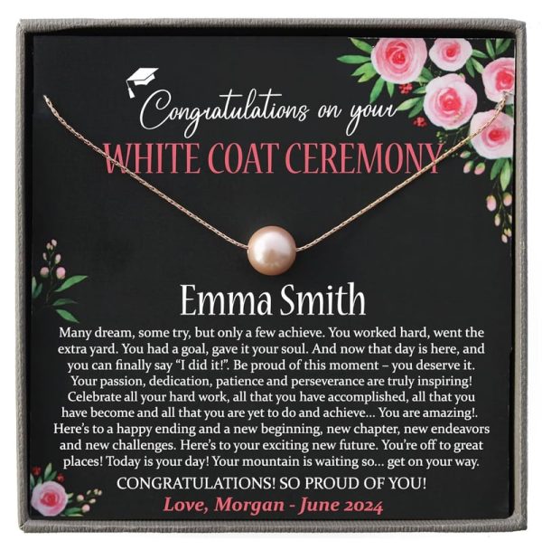 Best Personalized White Coat Ceremony Necklace For Women