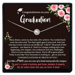 Best Graduation Gift: 925 Silver Pearl Necklace With Message