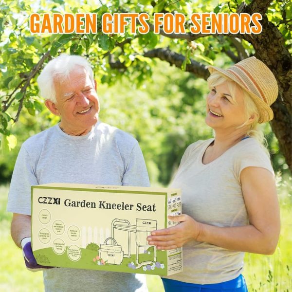 Best Garden Kneeler And Seat With Thick Pad & Tool Pouch - Perfect Gift For Seniors - Image 3