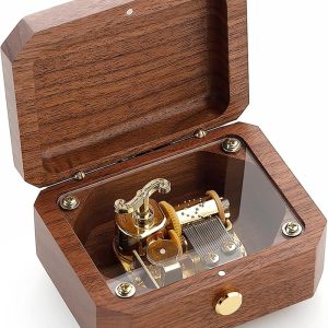 Best Walnut Wood Music Box – You Are My Sunshine Tune