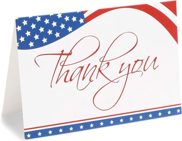Bulk Patriotic Thank You Cards For Veterans Day & 4th Of July - Image 2