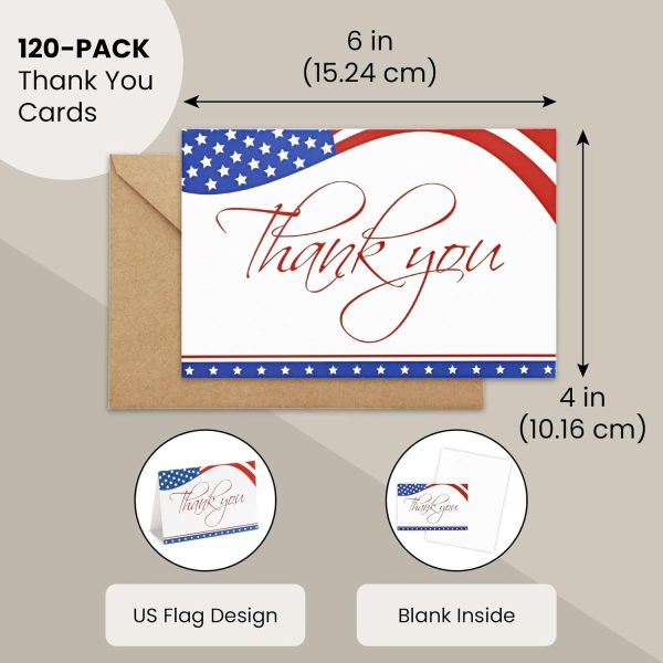 Bulk Patriotic Thank You Cards For Veterans Day & 4th Of July - Image 3