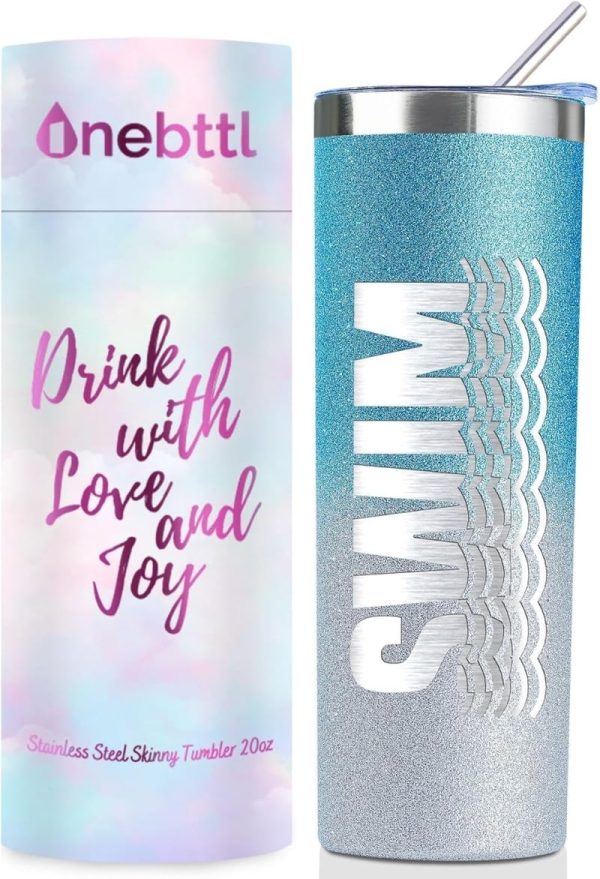 Best Swimming Gift: Glitter Tumbler For Women & Teens