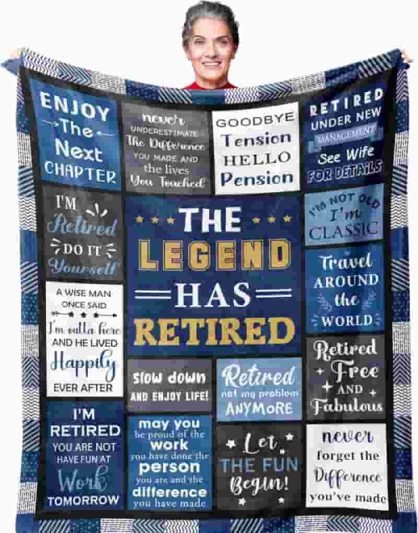 Best Retirement Blanket For Men 2025 - The Legend Has Retired