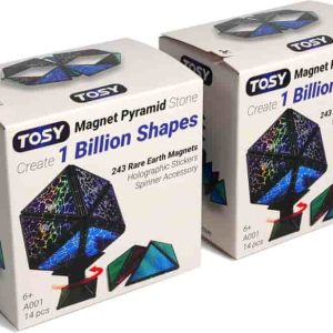 Tosy Magnet Pyramid - Create 1 Billion Fun Puzzle Shapes, 2-pack