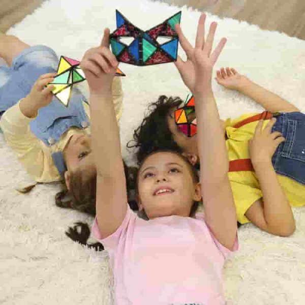Tosy Magnet Pyramid - Create 1 Billion Fun Puzzle Shapes, 2-pack - Image 2