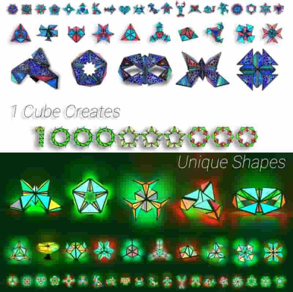 Tosy Magnet Pyramid - Create 1 Billion Fun Puzzle Shapes, 2-pack - Image 3