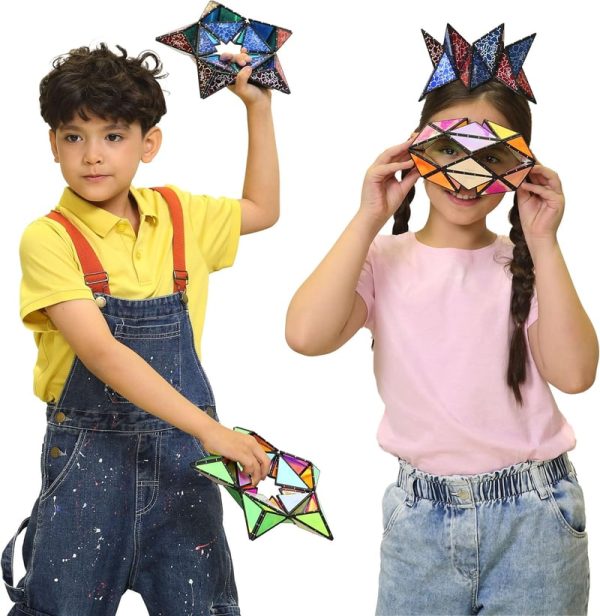 Tosy Magnet Pyramid - Create 1 Billion Fun Puzzle Shapes, 2-pack - Image 4