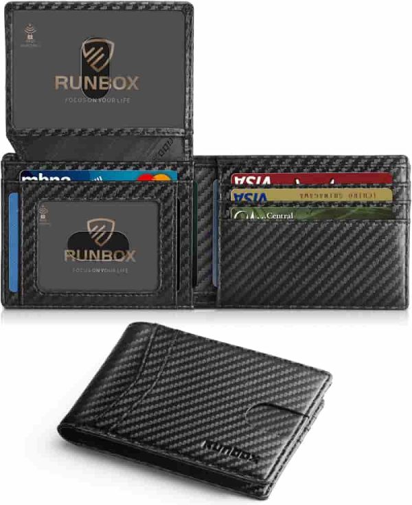 Runbox Slim Rfid Wallet For Men With Gift Box
