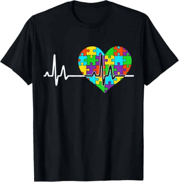 Autism Awareness Heart Puzzle T-shirt - Perfect For All Ages