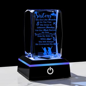 Unique 3d Engraved Sister Gifts For Birthday Or Christmas