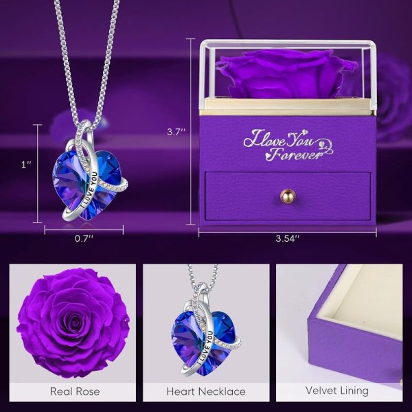 Preserved Purple Rose Gift Set For Her - Perfect For Any Occasion - Image 2