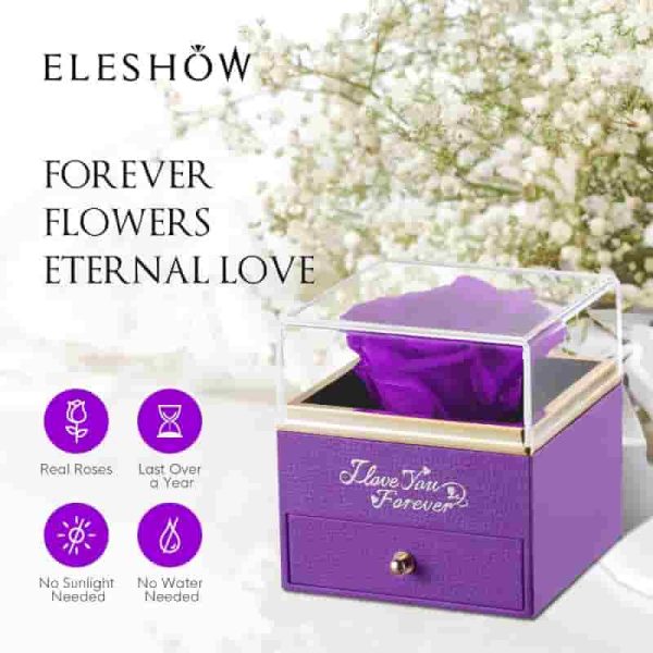 Preserved Purple Rose Gift Set For Her - Perfect For Any Occasion - Image 4