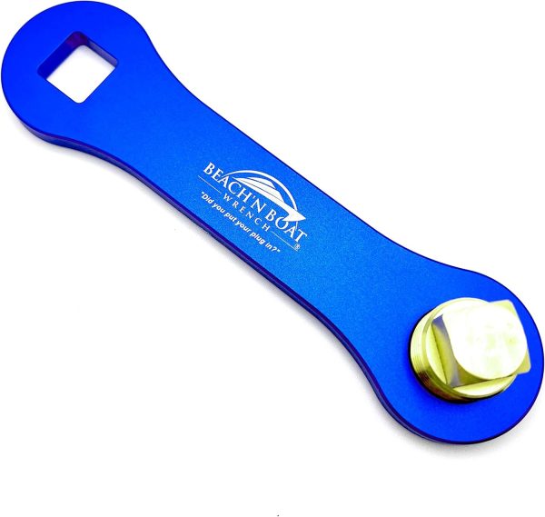 Best 1/2" Boat Drain Plug Wrench & Spare Brass Plug