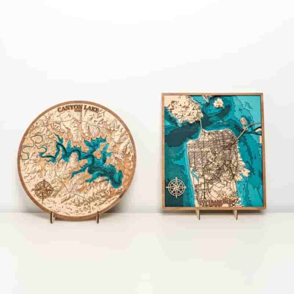 Custom Lake Wood Map - Perfect Anniversary Gift - Image 5
