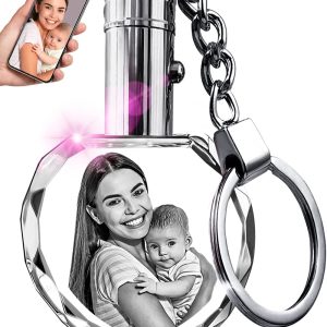 Best Personalized 3d Crystal Photo Keychain Gift