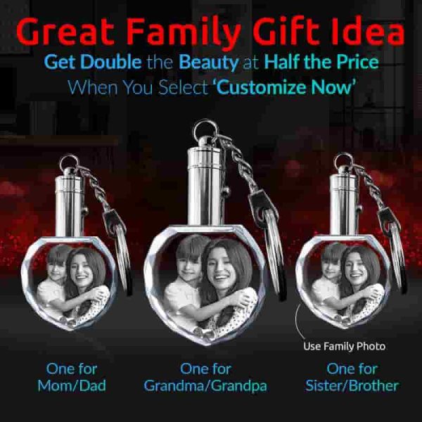 Best Personalized 3d Crystal Photo Keychain Gift - Image 2