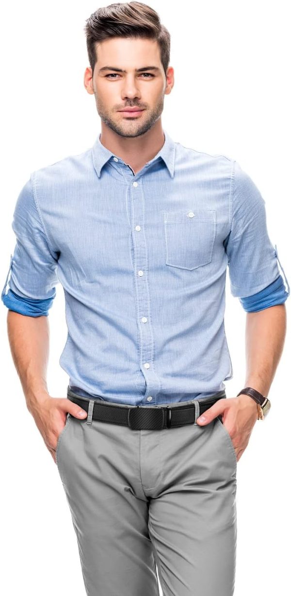 Zitahli Men's Ratchet Belt - Premium Leather With Automatic Buckle - Image 2