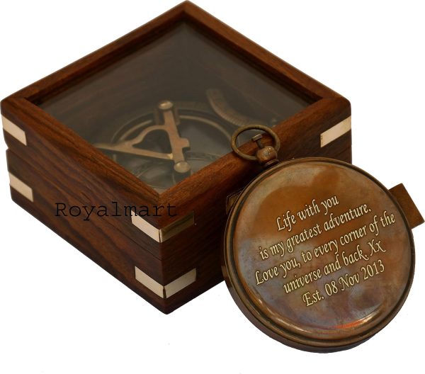 Best Personalized Compass Gift - Custom Sundial Clock - Image 2