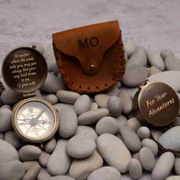Best Personalized Brass Compass Gift - Engraved For Him - Image 6