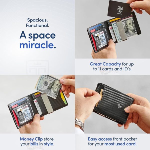 Best Slim Wallet For Men – Travando Austin Rfid Bifold With Money Clip - Image 3