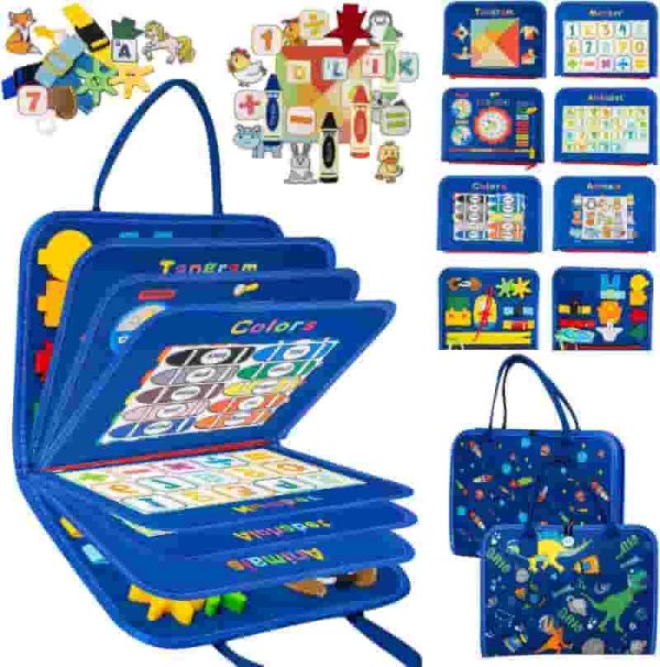 Best Toddler Busy Board - Montessori Toy For Learning & Travel