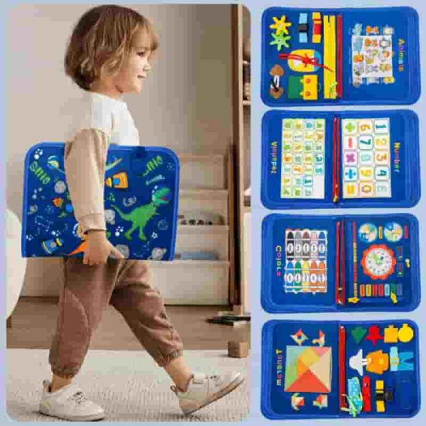 Best Toddler Busy Board - Montessori Toy For Learning & Travel - Image 2