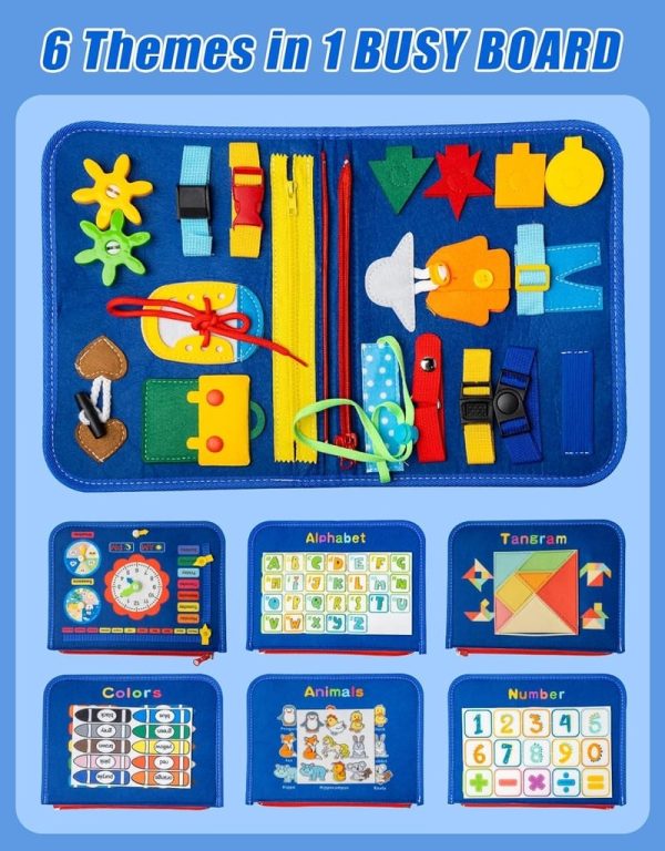 Best Toddler Busy Board - Montessori Toy For Learning & Travel - Image 5